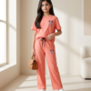 Girls Disney Printed Cotton T-Shirt & Palazzo Co-Ord Set | Casual Summer Wear for Girls