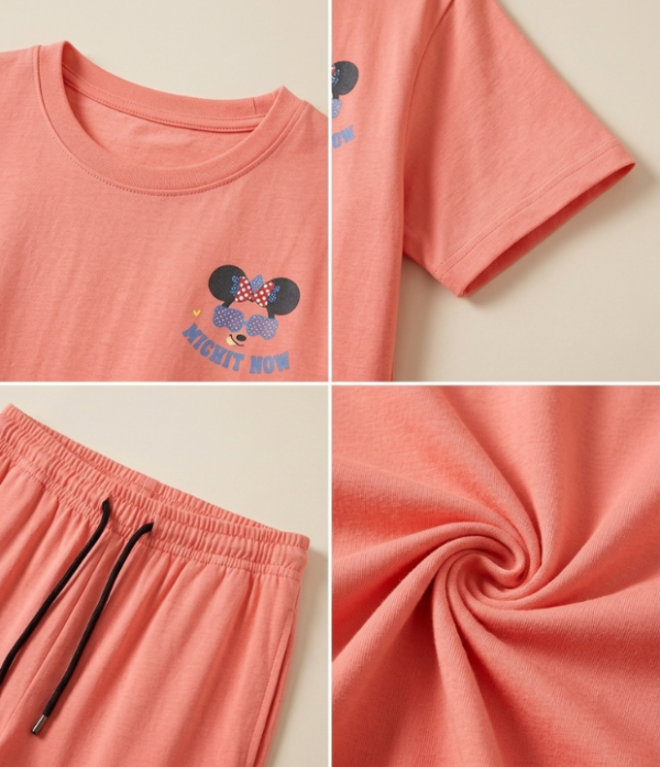 Girls Disney Printed Cotton T-Shirt & Palazzo Co-Ord Set | Casual Summer Wear for Girls