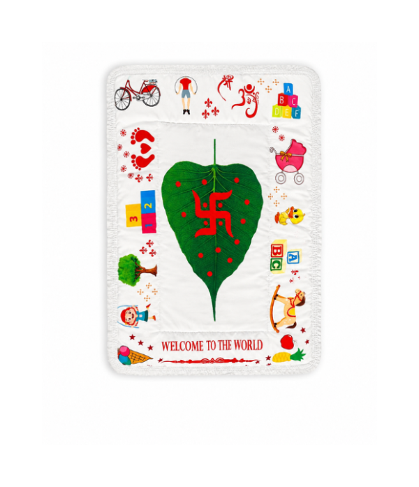 Baby Godri with Auspicious Peepal Leaf Print | Soft Cotton Godri for Newborn's