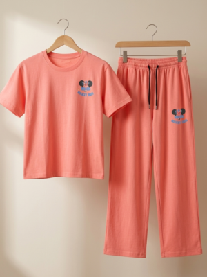 Girls Disney Printed Cotton T-Shirt & Palazzo Co-Ord Set | Casual Summer Wear for Girls