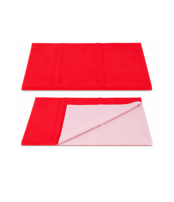 Red Waterproof Baby Dry Sheet | Soft Reusable Mattress Protector for Newborns & Infants 1.0m x 1.4m
