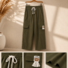 Girls Wide Leg Cargo Pants | Stylish Cotton Blend Palazzo Cargo Trousers for Girls
