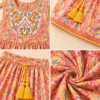 Girls Printed Sharara Set with Sleeveless Kurti | Stylish Ethnic Co-Ord Set for Girls