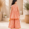 Girls Printed Sharara Set with Sleeveless Kurti | Stylish Ethnic Co-Ord Set for Girls