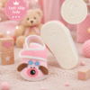 Baby Pink Cartoon Dog Prewalker Shoes | Soft Sole Anti-Slip First Walking Shoes for Baby Girls & Infants