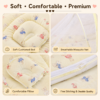 Baby Mosquito Net Bedding Set with Pillow – Soft Yellow Printed Newborn Sleeping Bed