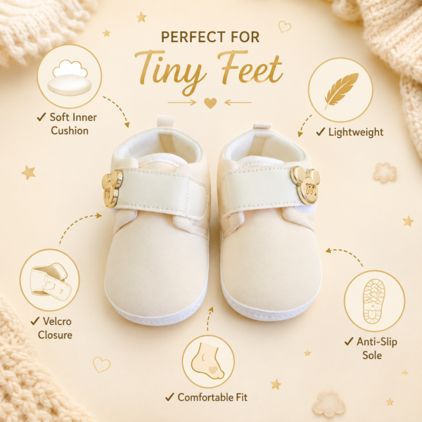 Baby Boys Soft Sole Prewalker Shoes | Cute Velcro First Walking Shoes for Infants & Toddlers
