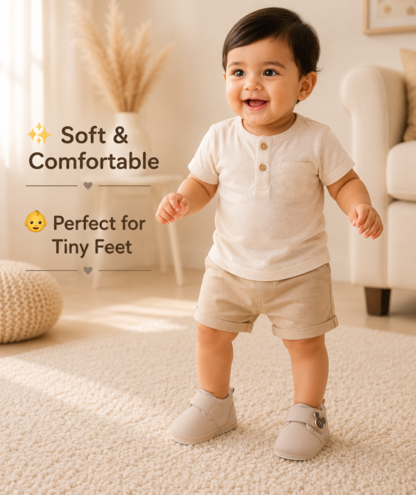 Baby Boys Soft Sole Prewalker Shoes | Cute Velcro First Walking Shoes for Infants & Toddlers