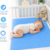 Sky Blue Waterproof Baby Dry Sheet | Soft Reusable Mattress Protector for Newborns & Infants 0.7m x 1.0m