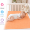 Orange Waterproof Baby Dry Sheet | Soft Reusable Mattress Protector for Newborns & Infants 1.0m x 1.4m