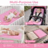 Pink Waterproof Baby Dry Sheet | Soft Reusable Mattress Protector for Newborns & Infants 0.7m x 1.0m