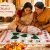 Baby Godri with Auspicious Leaf Print | Soft Cotton Godri for Name Ceremony