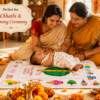 Baby Welcome Mat with Krishna Flute Print | Soft Cotton Godri for Naming Ceremony & Puja