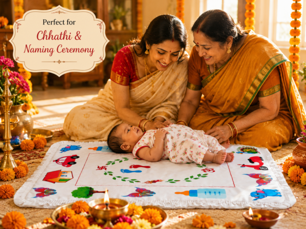 Baby Cotton Godri | Soft Multipurpose Baby Sitting Mat | Chhatti Gift