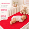 Red Waterproof Baby Dry Sheet | Soft Reusable Mattress Protector for Newborns & Infants 1.0m x 1.4m