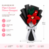 Handmade Red Lily Pipe Cleaner Flower Bouquet | Premium Chenille Flower Bouquet for Valentine's Day, Anniversary, Birthday & Speechless Confessions