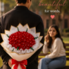 Handmade Red Baby's Breath Pipe Cleaner Flower Bouquet | Premium Chenille Artificial Flower Bouquet for Anniversary, Valentine's Day, Birthday & Home Decor