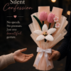 Handmade Pink Tulip & White Lily Pipe Cleaner Flower Bouquet | Premium Chenille Flower Bouquet for Birthday, Anniversary, Valentine's Day & Proposal