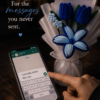 Handmade Blue Tulip & Lily Pipe Cleaner Flower Bouquet with Birthday Greeting Card | Cute Gift Bouquet for Birthday & Anniversary