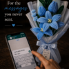 Handmade Blue Tulip & Lily Pipe Cleaner Flower Bouquet | Premium Chenille Artificial Flower Bouquet for Birthday, Anniversary, Valentine's Day & Home Decor