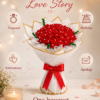 Handmade Red Baby's Breath Pipe Cleaner Flower Bouquet | Premium Chenille Artificial Flower Bouquet for Anniversary, Valentine's Day, Birthday & Home Decor