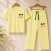 Girls Disney Printed Cotton T-Shirt & Palazzo Co-Ord Set | Casual Summer Wear for Girls