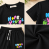 Girls Printed T-Shirt with Palazzo Pants Co-Ord Set | Casual Cotton Lounge Wear Set for Girls