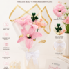 Handmade Pink Lily Pipe Cleaner Flower Bouquet | Crochet Style Artificial Flower Bouquet for Gifts & Home Decor