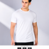 Men's Premium Cotton Plain White T-Shirt Regular Fit Round Neck Casual Wear