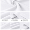 Men's Premium Cotton Plain White T-Shirt Regular Fit Round Neck Casual Wear