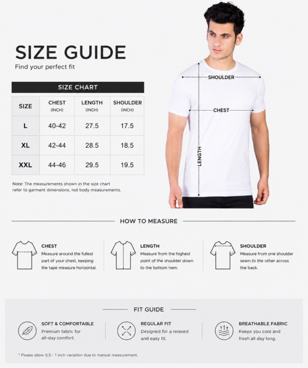 Men's Premium Cotton Plain White T-Shirt Regular Fit Round Neck Casual Wear