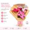 Handmade Pink Lily Pipe Cleaner Flower Bouquet | Crochet Style Artificial Flower Bouquet for Gifts & Home Decor