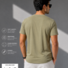 Men's Olive Green Cotton T-Shirt Regular Fit Round Neck Casual Wear