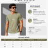 Men's Olive Green Cotton T-Shirt Regular Fit Round Neck Casual Wear