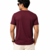 Men's Maroon Cotton T-Shirt Regular Fit Round Neck Casual Plain Tee