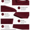 Men's Maroon Cotton T-Shirt Regular Fit Round Neck Casual Plain Tee
