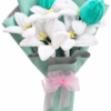 Handmade Pipe Cleaner Lily Flower Bouquet | Crochet Style Artificial Tulip & Lily Bouquet for Gift Decoration