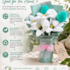 Handmade Pipe Cleaner Lily Flower Bouquet | Crochet Style Artificial Tulip & Lily Bouquet for Gift Decoration