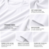 Men's White Cotton T-Shirt Regular Fit Round Neck Casual Plain T-Shirt