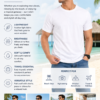 Men's White Cotton T-Shirt Regular Fit Round Neck Casual Plain T-Shirt