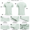 Men's Mint Green Cotton T-Shirt Regular Fit Round Neck Casual Plain Tee