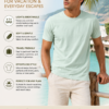 Men's Mint Green Cotton T-Shirt Regular Fit Round Neck Casual Plain Tee