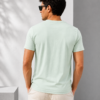 Men's Mint Green Cotton T-Shirt Regular Fit Round Neck Casual Plain Tee
