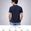 Men's Navy Blue Cotton T-Shirt Regular Fit Round Neck Casual Plain Tee