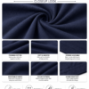 Men's Navy Blue Cotton T-Shirt Regular Fit Round Neck Casual Plain Tee