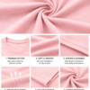 Men's Baby Pink Cotton T-Shirt Regular Fit Round Neck Casual Plain Tee