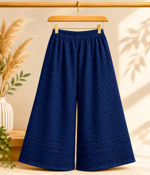 Girls Embroidered Palazzo Pants | Stylish Wide Leg Palazzo for Girls
