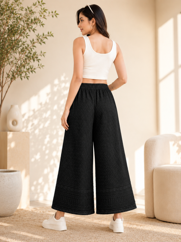 Girls Embroidered Palazzo Pants | Stylish Wide Leg Palazzo for Girls