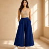 Girls Embroidered Palazzo Pants | Stylish Wide Leg Palazzo for Girls