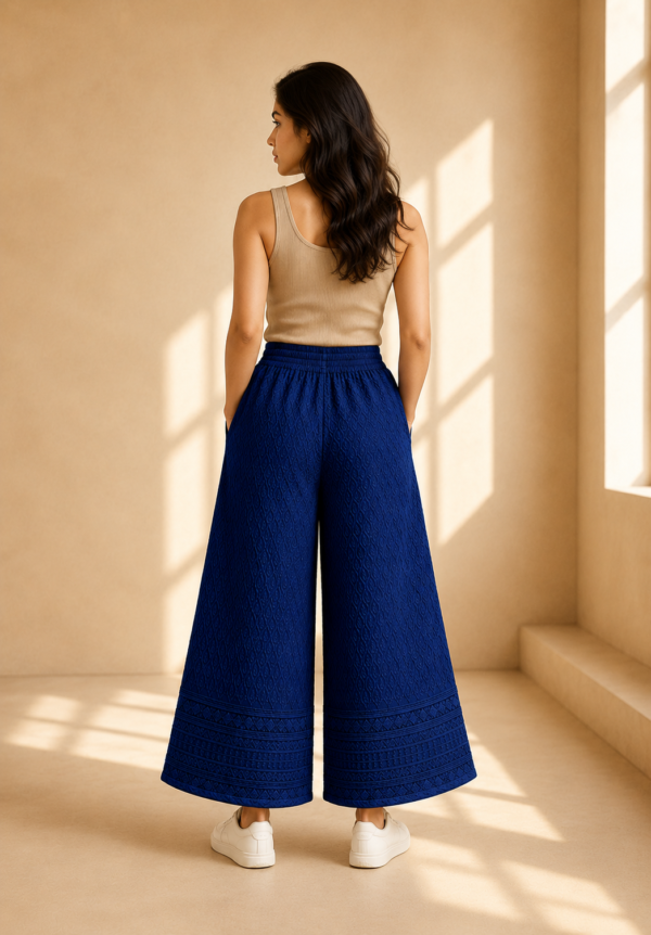 Girls Embroidered Palazzo Pants | Stylish Wide Leg Palazzo for Girls